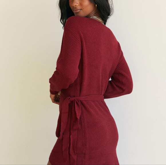 PRINCESS POLLY PHENIX MINI DRESS BURGUNDY - Picture 2 of 9